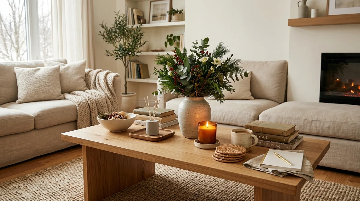 Edit the final arrangement until it feels easy inspiration for a coffee table centerpiece.